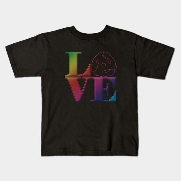 Vinyl Love 45 Kids T-Shirt by bronzarino